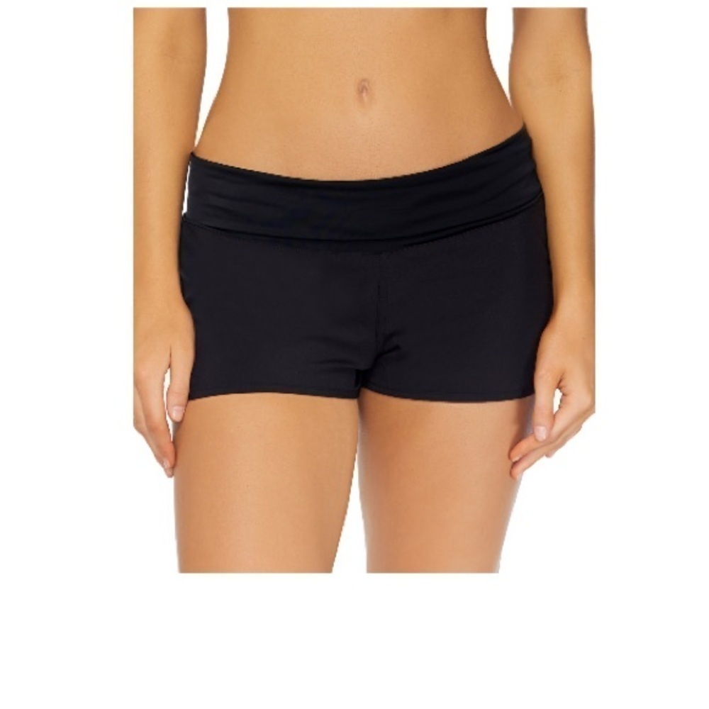 Raisins Womens 2" Aloha Dolphin-Hem Board Athletic Shorts Black swimming… - Picture 3 of 9